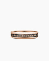 Streamline® Band Ring in 18K Rose Gold with Cognac Diamonds, 6mm